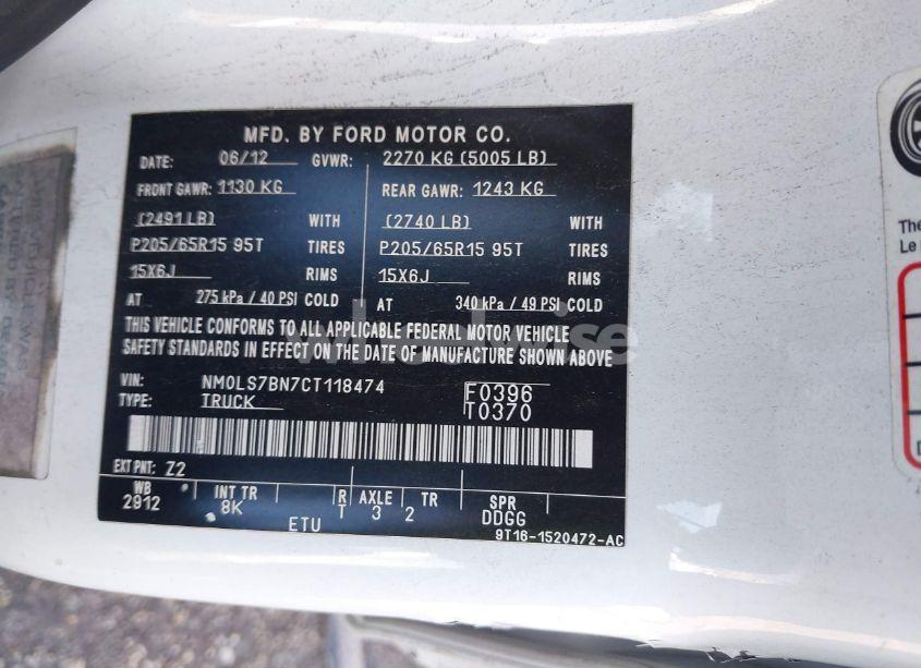 Photo 9 of 2012 Ford Transit CONNECT XLT (VIN NM0LS7BN7CT118474)