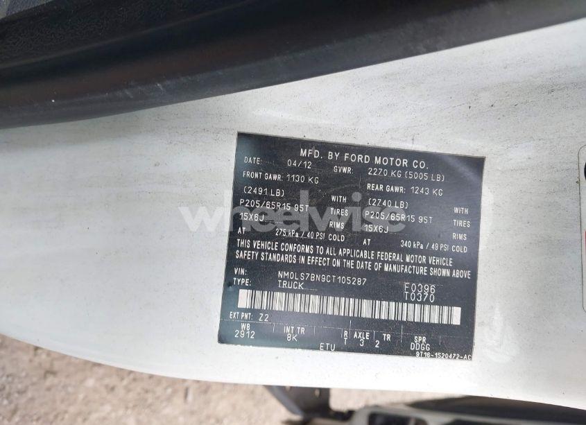 Photo 9 of 2012 Ford Transit CONNECT XLT (VIN NM0LS7BN9CT105287)