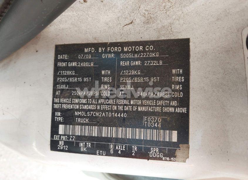 Photo 9 of 2010 Ford Transit CONNECT XL (VIN NM0LS7CN2AT014440)