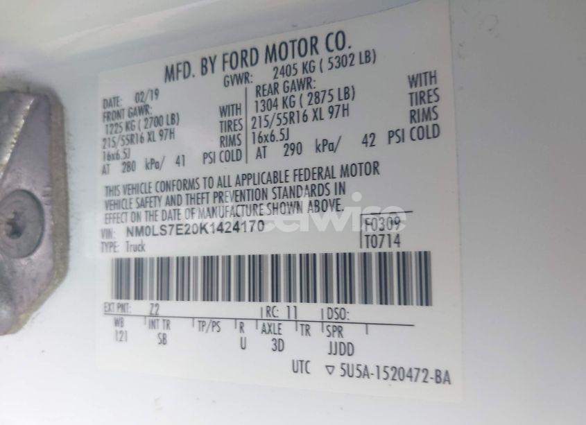 Photo 9 of 2019 Ford Transit CONNECT XL (VIN NM0LS7E20K1424170)