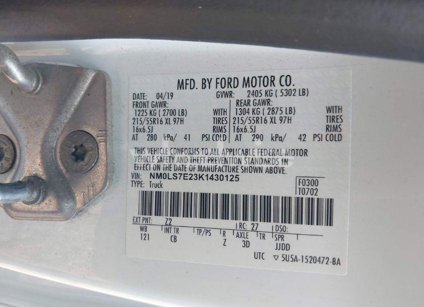 Photo 9 of 2019 Ford Transit CONNECT XL (VIN NM0LS7E23K1430125)