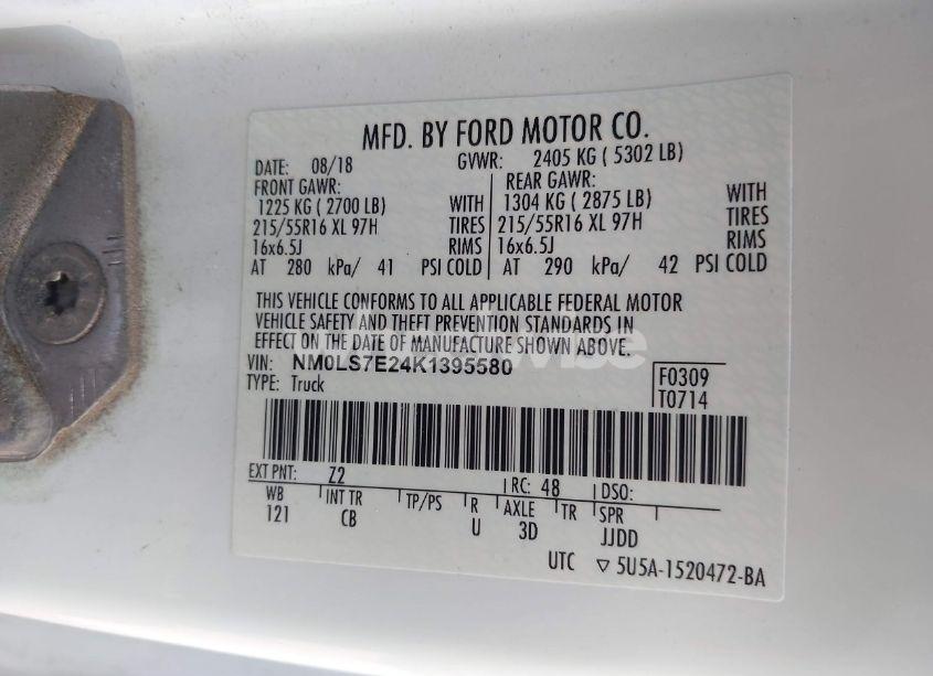 Photo 9 of 2019 Ford Transit CONNECT XL (VIN NM0LS7E24K1395580)