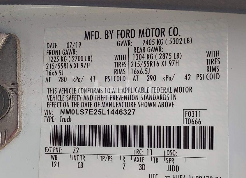 Photo 9 of 2020 Ford Transit CONNECT XL CARGO VAN (VIN NM0LS7E25L1446327)