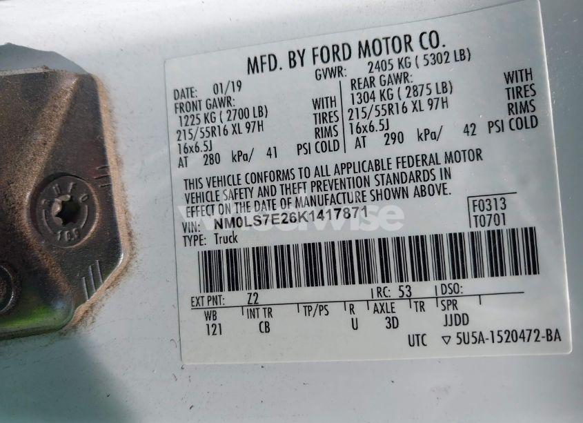 Photo 9 of 2019 Ford Transit CONNECT XL (VIN NM0LS7E26K1417871)