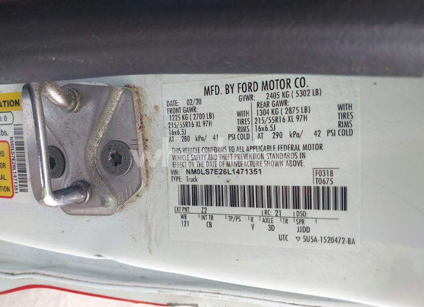 Photo 9 of 2020 Ford Transit CONNECT XL CARGO VAN (VIN NM0LS7E26L1471351)