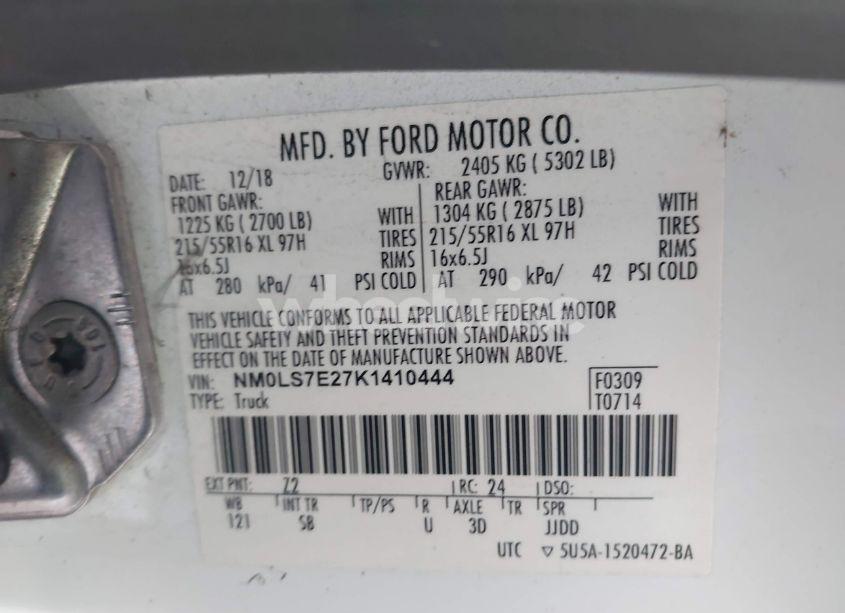 Photo 9 of 2019 Ford Transit CONNECT XL (VIN NM0LS7E27K1410444)