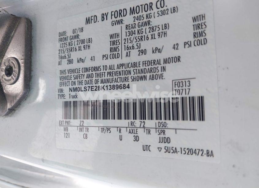 Photo 9 of 2019 Ford Transit CONNECT XL (VIN NM0LS7E28K1389684)