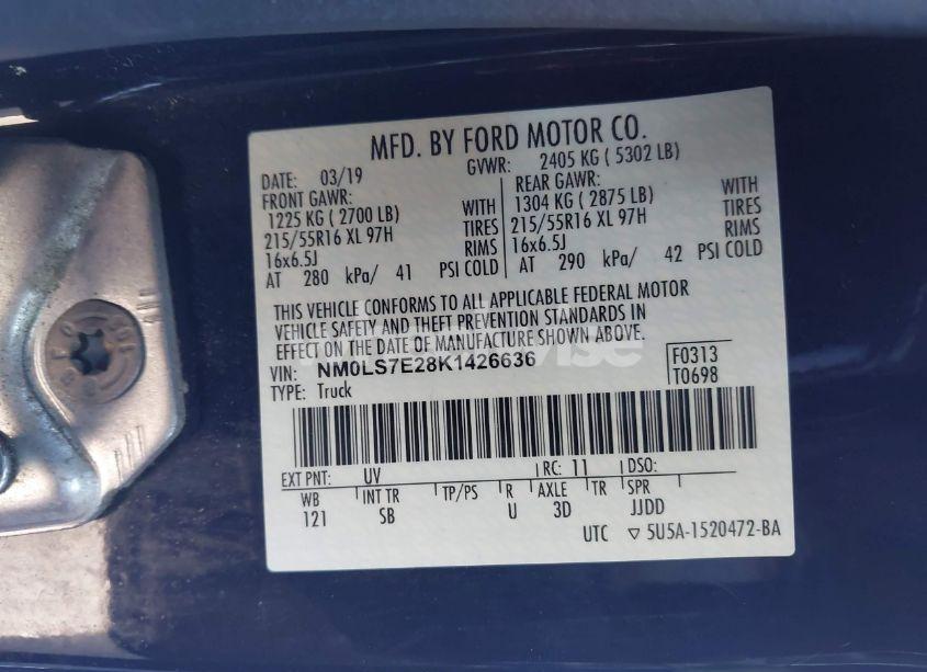 Photo 9 of 2019 Ford Transit CONNECT XL (VIN NM0LS7E28K1426636)