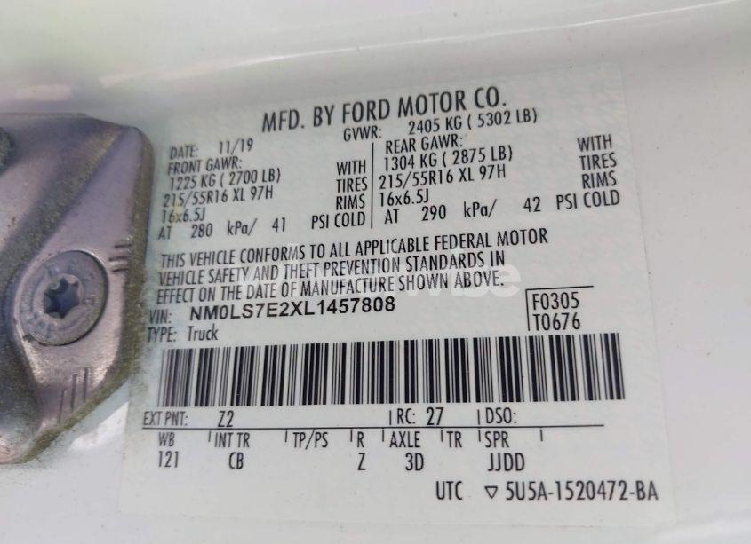 Photo 8 of 2020 Ford Transit CONNECT XL CARGO VAN (VIN NM0LS7E2XL1457808)