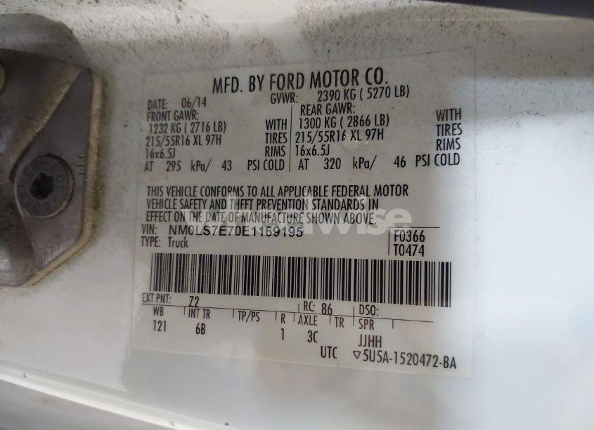 Photo 9 of 2014 Ford Transit CONNECT XL (VIN NM0LS7E70E1169195)