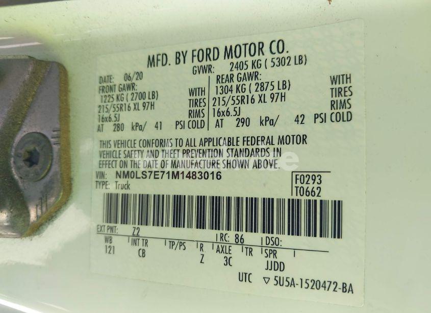 Photo 9 of 2021 Ford Transit CONNECT XL CARGO VAN (VIN NM0LS7E71M1483016)