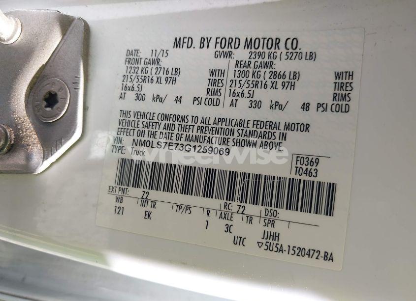 Photo 9 of 2016 Ford Transit CONNECT XL (VIN NM0LS7E73G1259069)