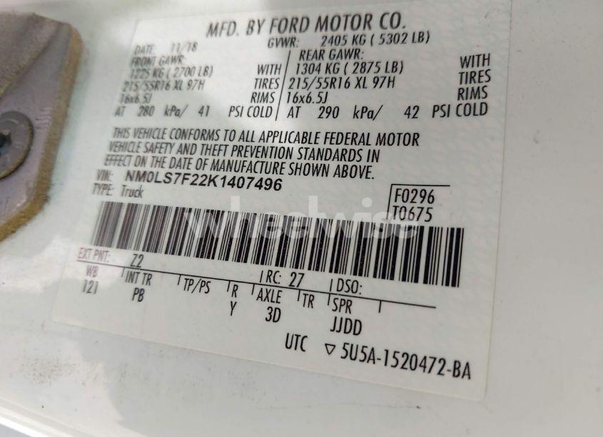 Photo 9 of 2019 Ford Transit CONNECT XLT (VIN NM0LS7F22K1407496)