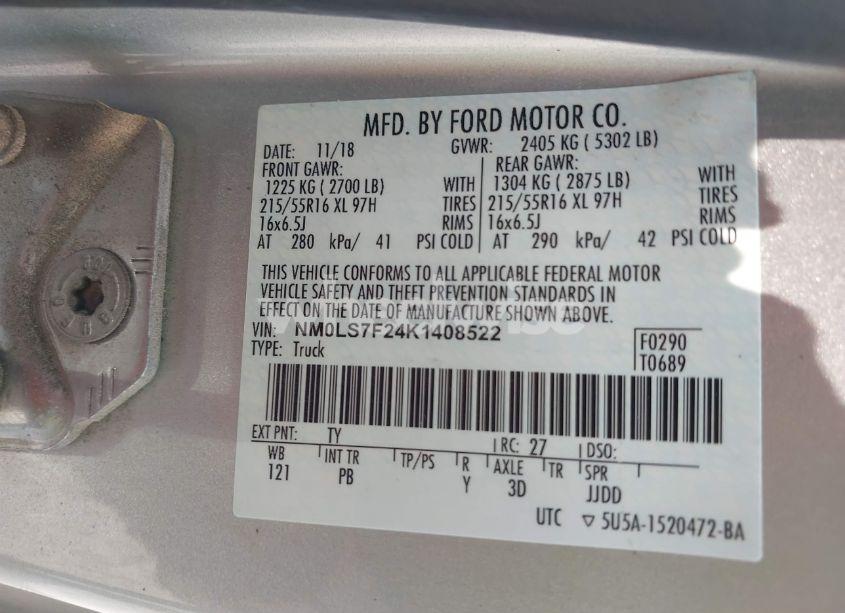 Photo 9 of 2019 Ford Transit CONNECT XLT (VIN NM0LS7F24K1408522)