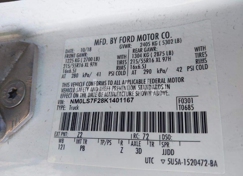 Photo 9 of 2019 Ford Transit CONNECT XLT (VIN NM0LS7F28K1401167)