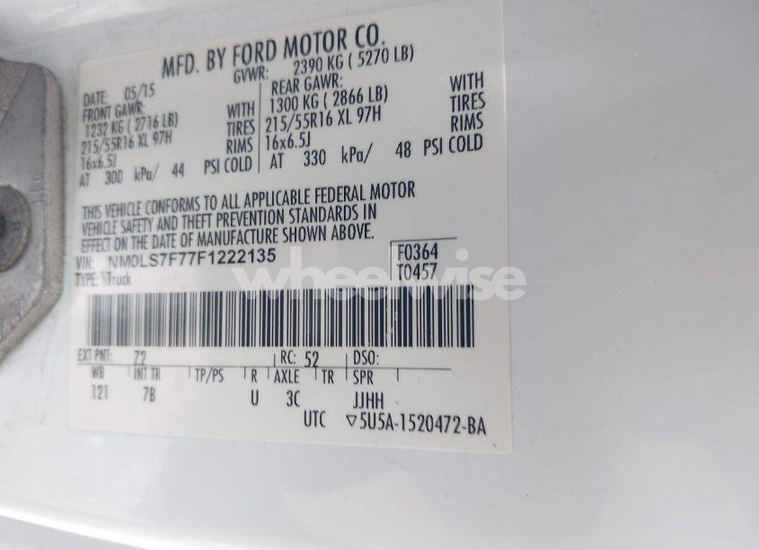 Photo 9 of 2015 Ford Transit CONNECT XLT (VIN NM0LS7F77F1222135)