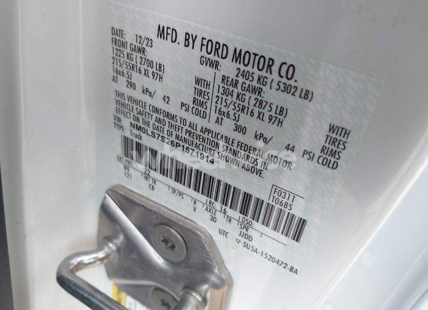 Photo 9 of 2023 Ford Transit CONNECT XL CARGO VAN (VIN NM0LS7S26P1571914)