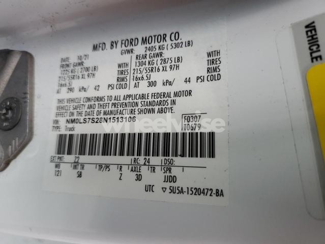 Photo 6 of 2022 FORD TRANSIT CONNECT XL (VIN NM0LS7S28N1513106)