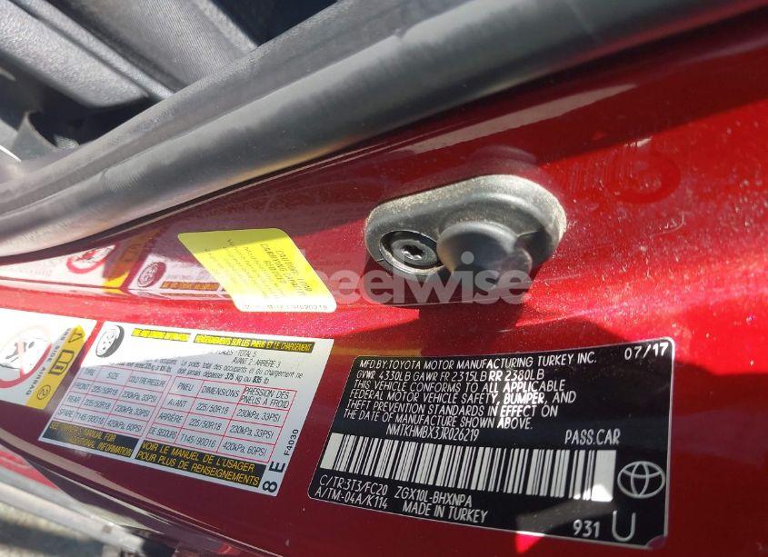 Photo 9 of 2018 Toyota C-hr XLE PREMIUM (VIN NMTKHMBX3JR026219)