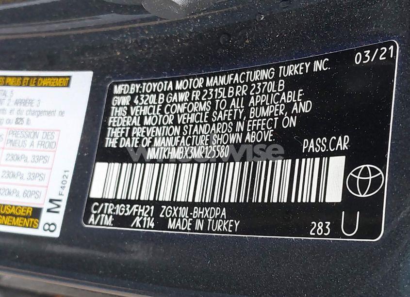 Photo 9 of 2021 Toyota C-hr LE (VIN NMTKHMBX3MR125580)