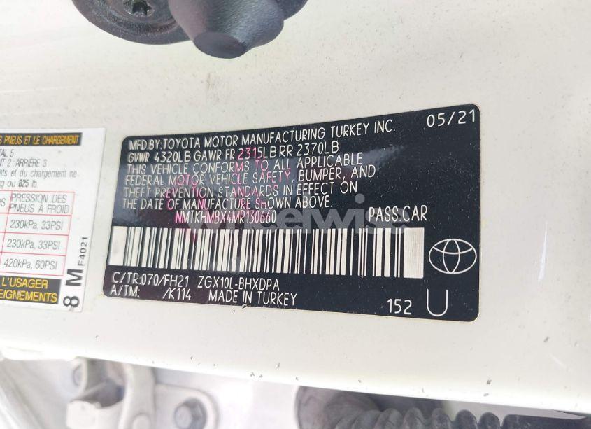 Photo 9 of 2021 Toyota C-hr LE (VIN NMTKHMBX4MR130660)