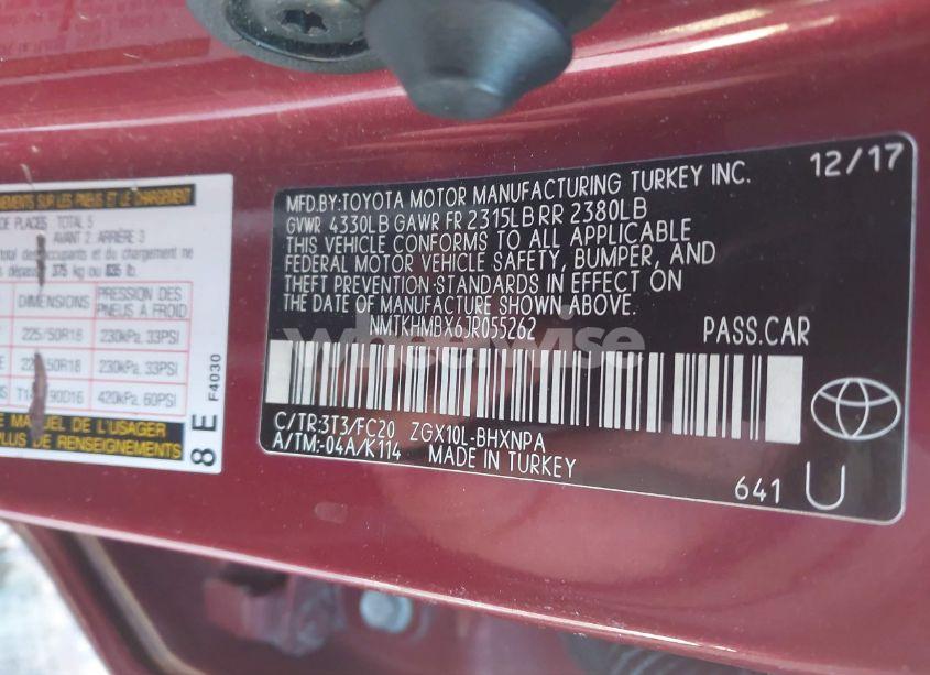 Photo 9 of 2018 Toyota C-hr XLE (VIN NMTKHMBX6JR055262)