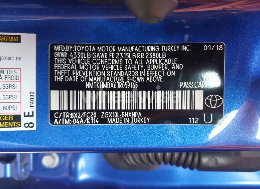 Photo 9 of 2018 Toyota C-hr XLE/XLE PREMIUM (VIN NMTKHMBX6JR059165)