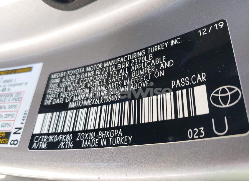 Photo 9 of 2020 Toyota C-hr XLE (VIN NMTKHMBX6LR106469)