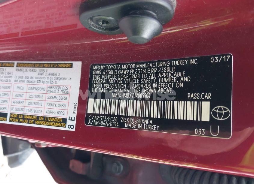 Photo 9 of 2018 Toyota C-hr XLE PREMIUM (VIN NMTKHMBX7JR005504)