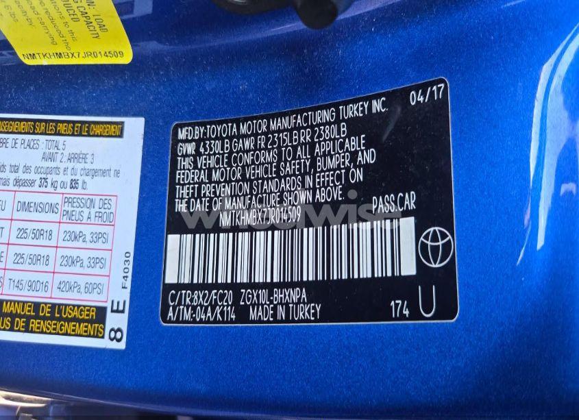 Photo 9 of 2018 Toyota C-hr XLE (VIN NMTKHMBX7JR014509)