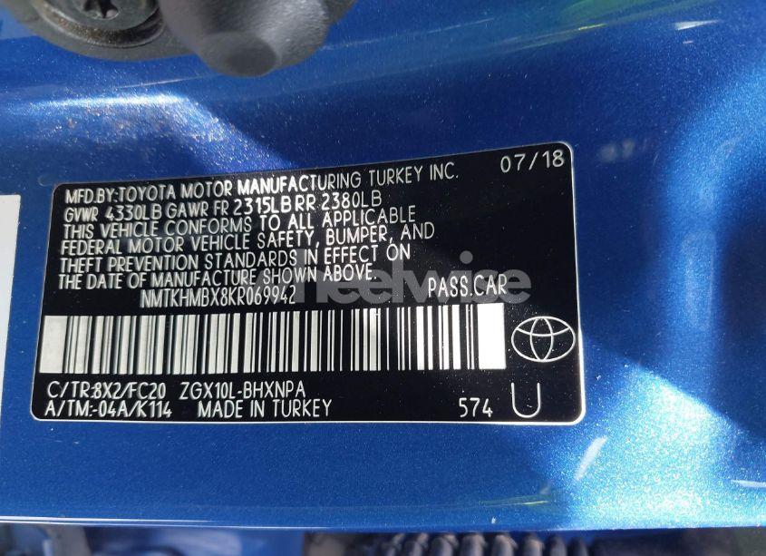 Photo 9 of 2019 Toyota C-hr LE (VIN NMTKHMBX8KR069942)