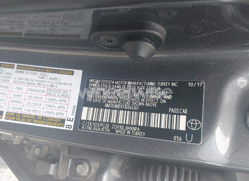 Photo 9 of 2018 Toyota C-hr XLE PREMIUM (VIN NMTKHMBX9JR044367)