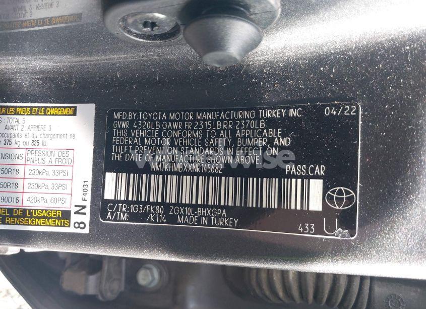 Photo 9 of 2022 Toyota C-hr XLE (VIN NMTKHMBXXNR145682)