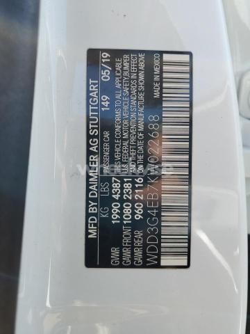 Photo 10 of 2019 MERCEDES-BENZ A 220 (VIN NWDD3G4EB7KW02268)