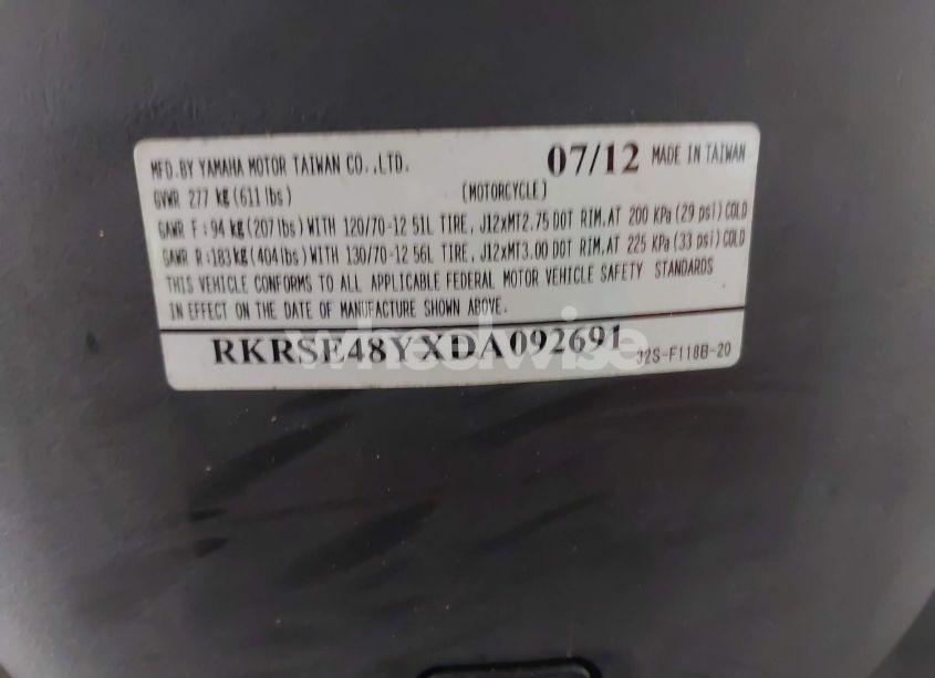 Photo 10 of 2013 Yamaha Yw125 (VIN RKRSE48YXDA092691)