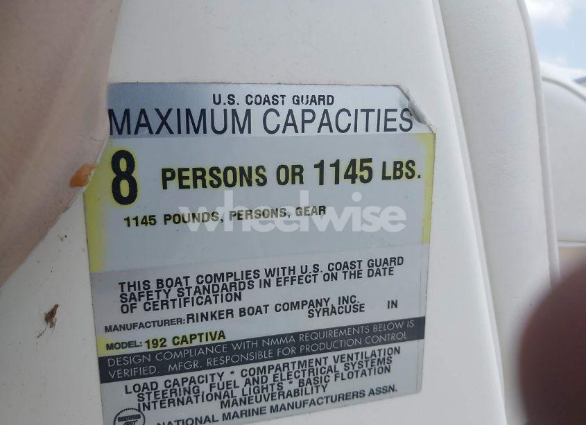 Photo 9 of 1996 Rinker 192 CAPTIVA (VIN RNK52213C696)