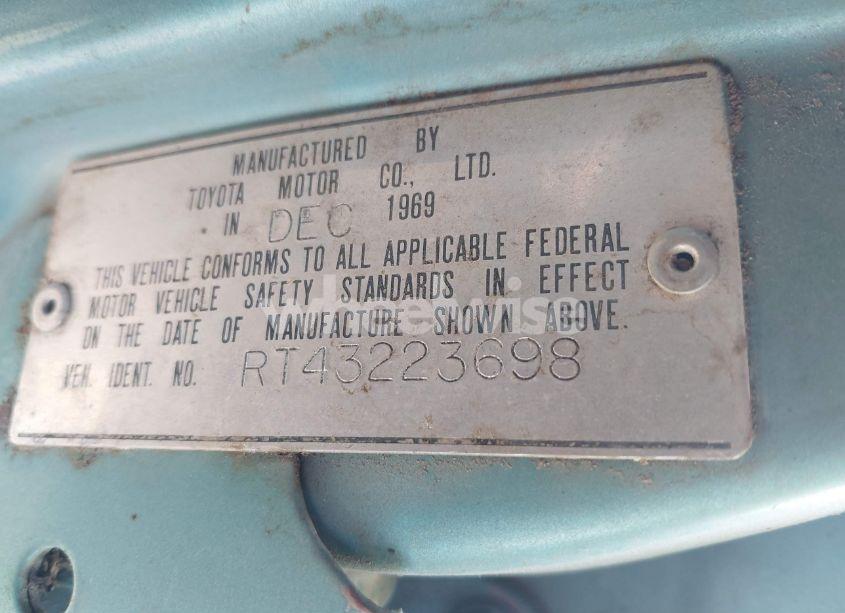 Photo 9 of 1970 Toyota Corona (VIN RT43223698)