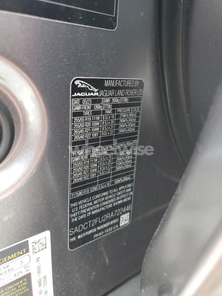 Photo 13 of 2024 JAGUAR F-PACE R-DYNAMIC S N/A (VIN SADCT2FU2RA722446)