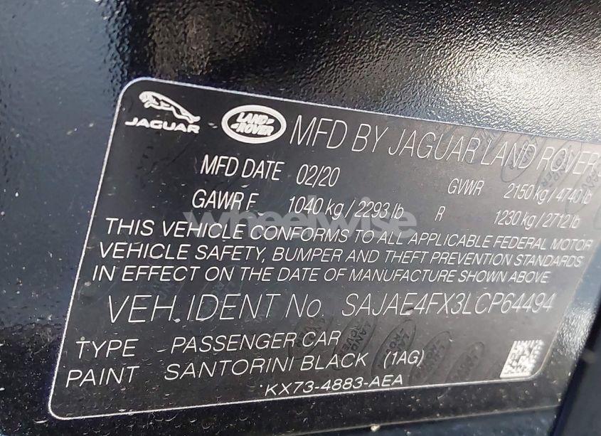 Photo 9 of 2020 Jaguar Xe S RWD AUTOMATIC (VIN SAJAE4FX3LCP64494)