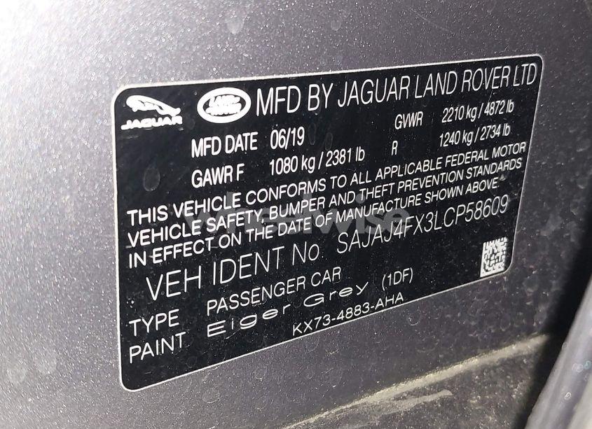 Photo 9 of 2020 Jaguar Xe S AWD AUTOMATIC (VIN SAJAJ4FX3LCP58609)