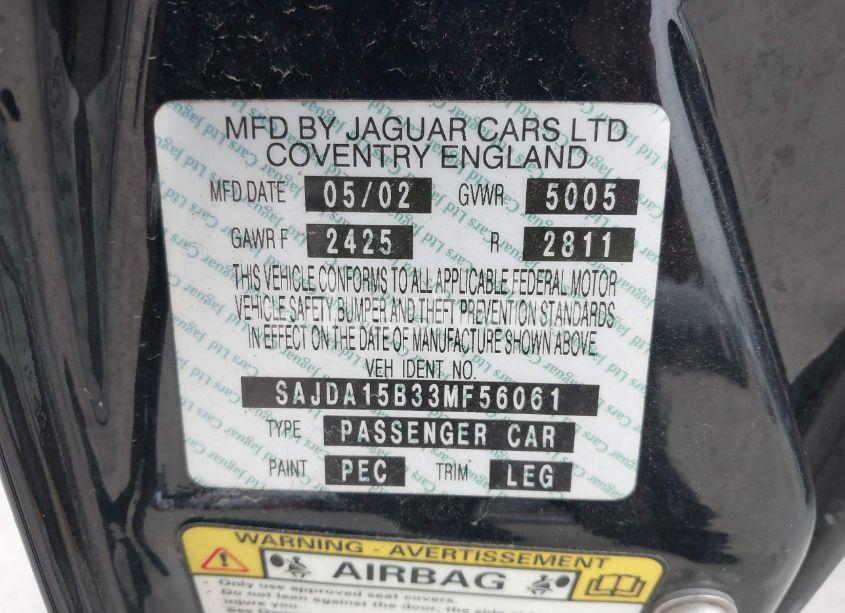 Photo 9 of 2003 Jaguar Xj XJR (VIN SAJDA15B33MF56061)