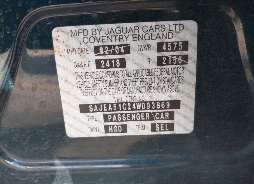 Photo 9 of 2004 Jaguar X-type 3.0 (VIN SAJEA51C24WD93869)
