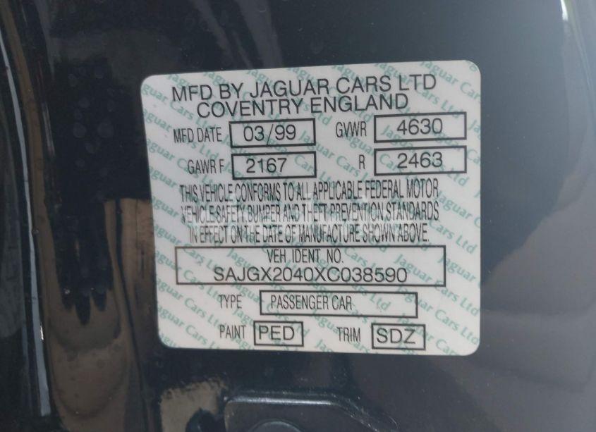 Photo 9 of 1999 Jaguar Xk8 (VIN SAJGX2040XC038590)