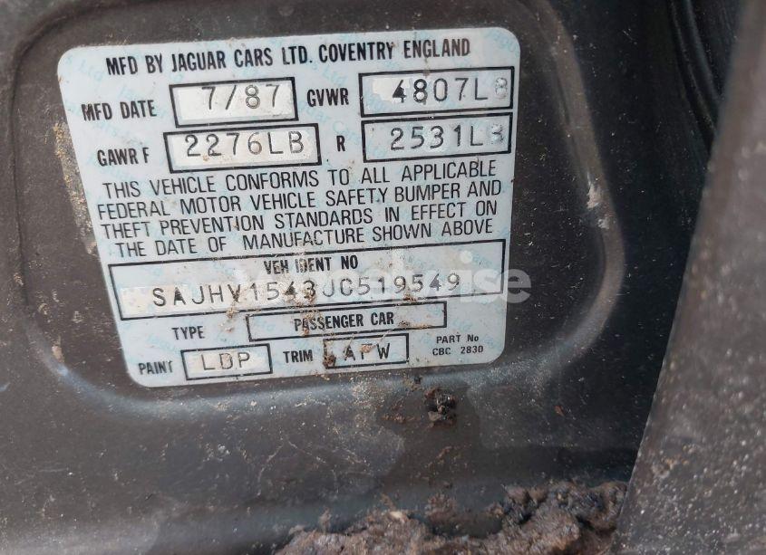 Photo 9 of 1988 Jaguar Xj6 (VIN SAJHV1543JC519549)