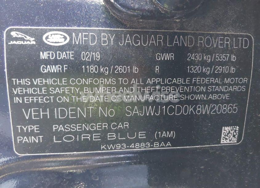 Photo 9 of 2019 Jaguar Xj R-SPORT (VIN SAJWJ1CD0K8W20865)