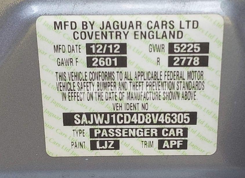 Photo 9 of 2013 Jaguar Xj (VIN SAJWJ1CD4D8V46305)