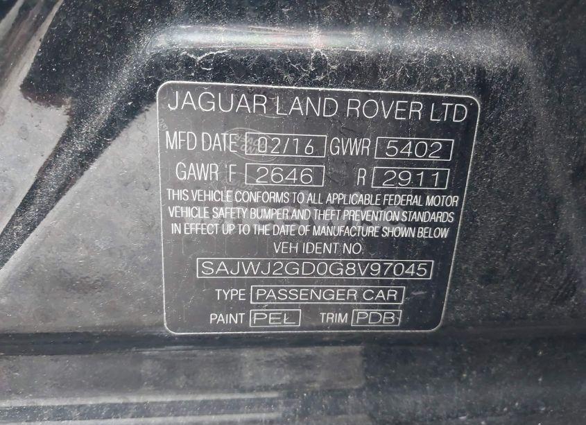 Photo 9 of 2016 Jaguar Xj XJL PORTFOLIO (VIN SAJWJ2GD0G8V97045)