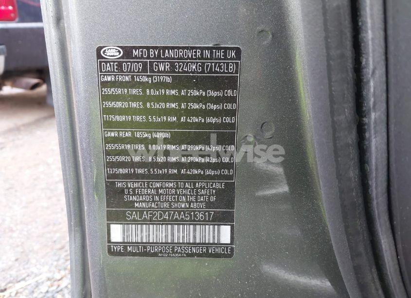 Photo 9 of 2010 Land Rover LR4 (VIN SALAF2D47AA513617)