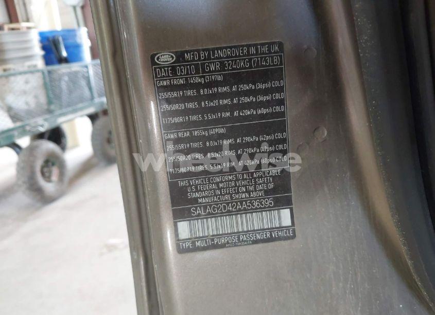 Photo 9 of 2010 Land Rover LR4 (VIN SALAG2D42AA536395)