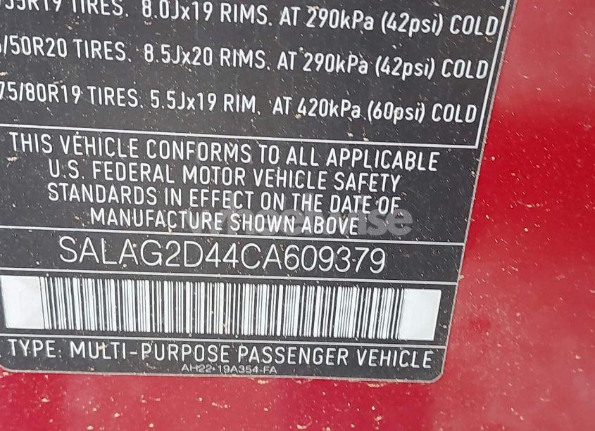 Photo 9 of 2012 Land Rover LR4 (VIN SALAG2D44CA609379)